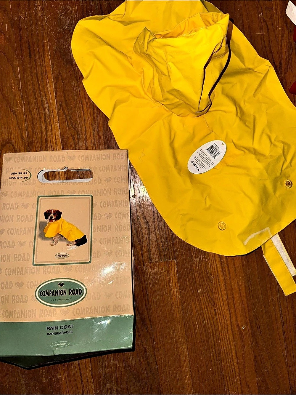 Companion Road Rain Coat Yellow Dog Raincoat SMALL